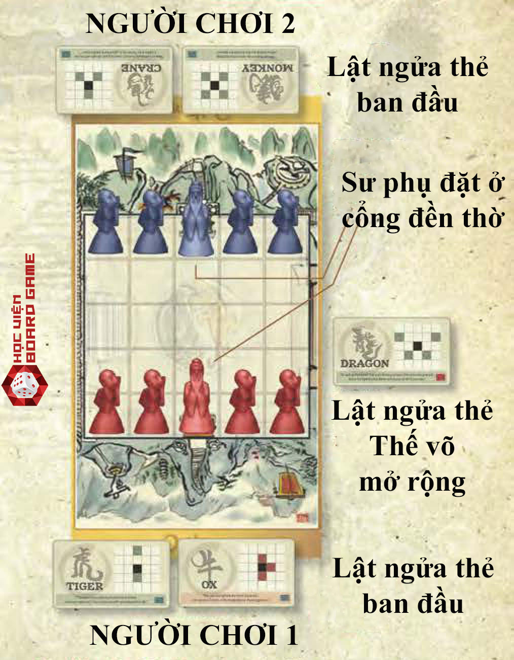 Hướng dẫn cách chơi boardgame onitama